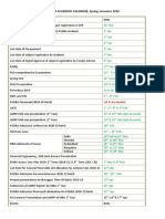 Academic Calendar VGSOM 2020 Spring