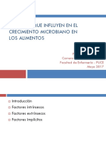 Factores Que Influyen en El Crecimiento Microbiano 2017 PDF