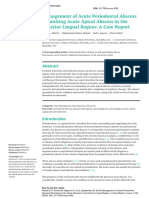 Management of Acute Periodontal Abscess Mimicking Acute Apical Abscess in The Anterior Lingual Region A Case Report - 2019