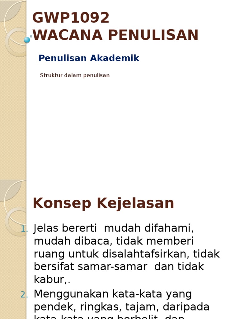 Nota M11 Kejelasan Dan Gaya Penulisan Pdf