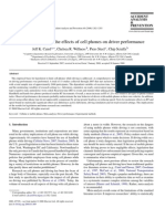 A Meta-Analysis of The Effects of Cell Phones On Driver Performance