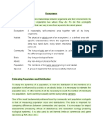 Ecology Summary Handout