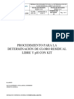 APA-001 Procedimiento para La Determinacion de Cloro Residual y PH Con Kit