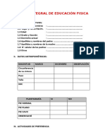 Ficha Integral de Educación Fisica