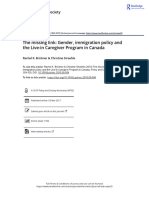 The Missing Link Gender Immigration Policy and the Live in Caregiver Program in Canada