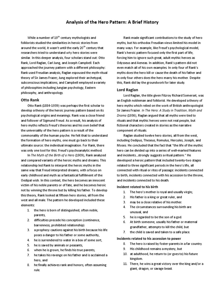 Hero Patterns: Mythology Insights | PDF | Hero | Unconscious Mind