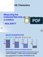 AS Chemistry: Measuring The Concentration of A Solution - Molarity