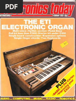 Project \"86\" – Industrial Bass Electronics Today 1981 04 | PDF | Synthesizer | Electrical