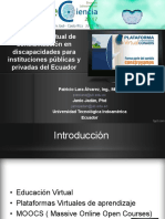 Plataforma virtual de sensibilización en discapacidades para Ecuador