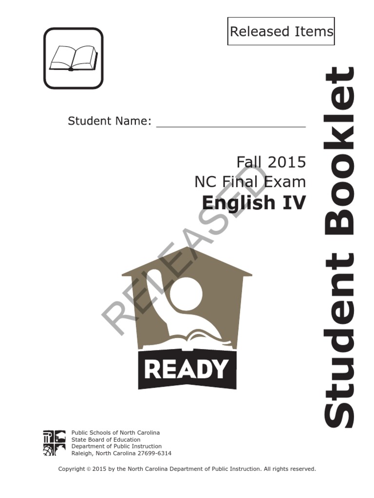 Nc final exam english iv releasted items pdf test assessment