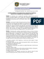 Acuerdo del Consejo Municipal de Protección Civil