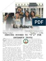 El Adeurn: Seniors Rushed To "U'S" For Entrance Tests