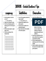 Graphic Organizer - System of Equations Guided Questions and Tips