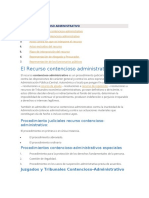 Requisitos RECURSO CONTENCIOSO ADMINISTRATIVO