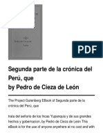 CIEZA DE LEÓN, P. 1880 (2008). Segunda parte de la crónica del Perú, que trata del señorio de los Incas Yupanquis