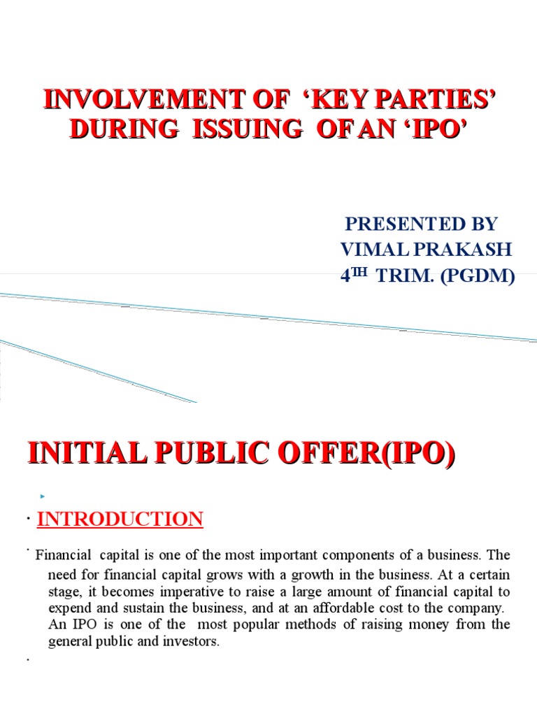 Key Parties in IPO Process | PDF | Initial Public Offering | Underwriting