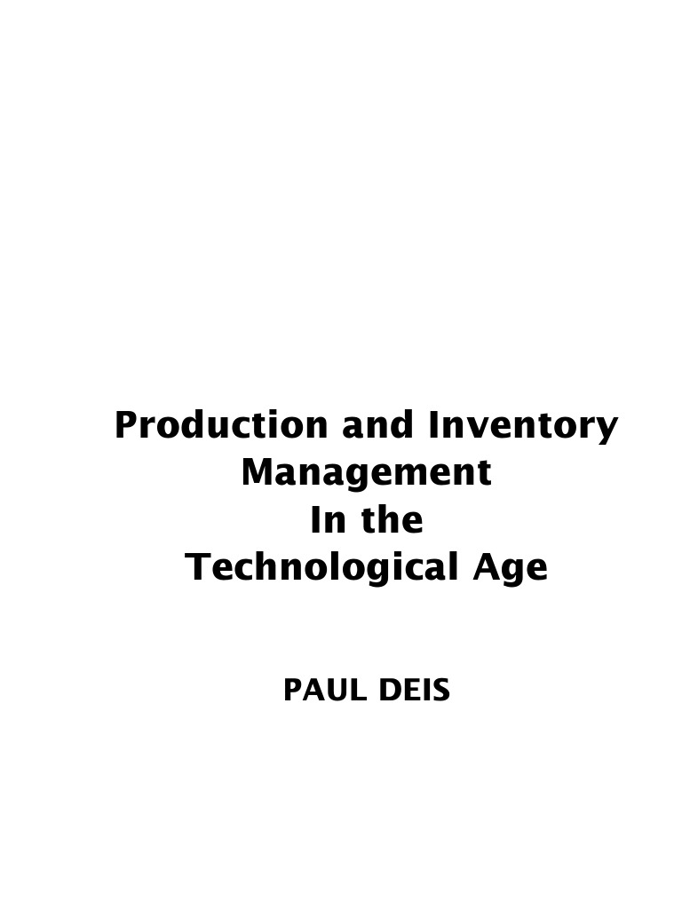 Production and Inventory Management | PDF | Inventory | Business