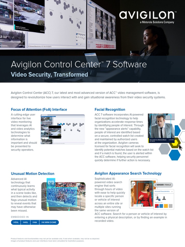 Avigilon Control Center Software Flyer PDF Authentication Access Control