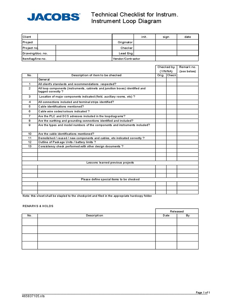 Instrument Earthing Checklist Diagram | PDF | Computing | Software
