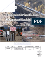 Specification For Installation of Underground Conduit Systems