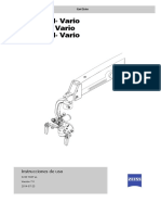 Carl Zeiss OPMI VARIO Stativen For Microscope User MAnual Spanish PDF