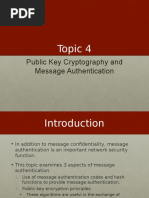 Topic - 04 - Public Key Cryptography and MSG Auth