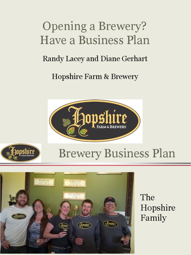 How To Build A Brewery Business Plan PDF PDF Beer Brewery