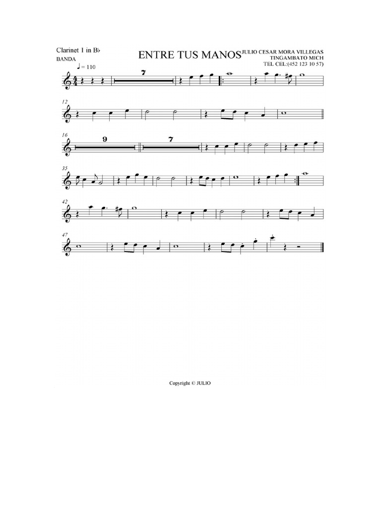 Alabanza - Entre Tus Manos - Banda Toro Viejo | PDF