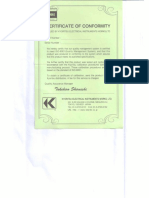 Kyoritsu Certificate of Conformity PDF