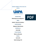 ALTAGRACIA VALDEZ DECENA-TAREA 1 - UNIDAD 1- METODOLOGIA DE LA INVESTIGACION 1.docx