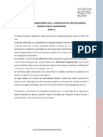 Intrucciones especificas atencion urgencia odontologica