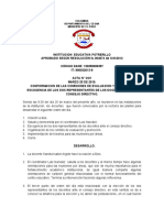 Actas de Conformacion Del Gobierno Escolar