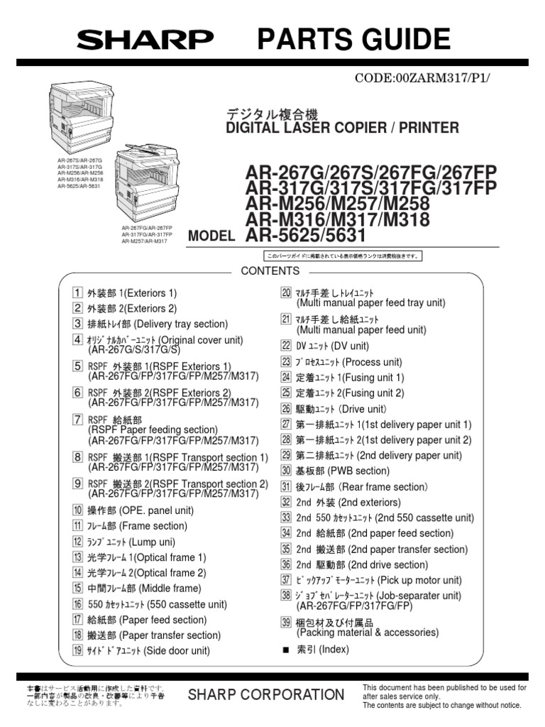 Sharp Arm317 P.L | PDF