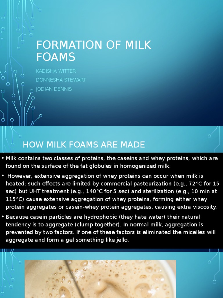Milk Foam Formation Explained | PDF | Milk | Foam