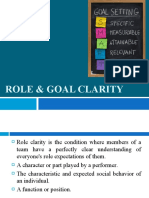 Role & Goal Clarity