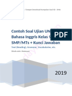 Kelas 9 SMP - 50 Contoh Soal Ujian Nasional UN Bahasa Inggris