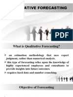 Qualitative Forecasting Economics