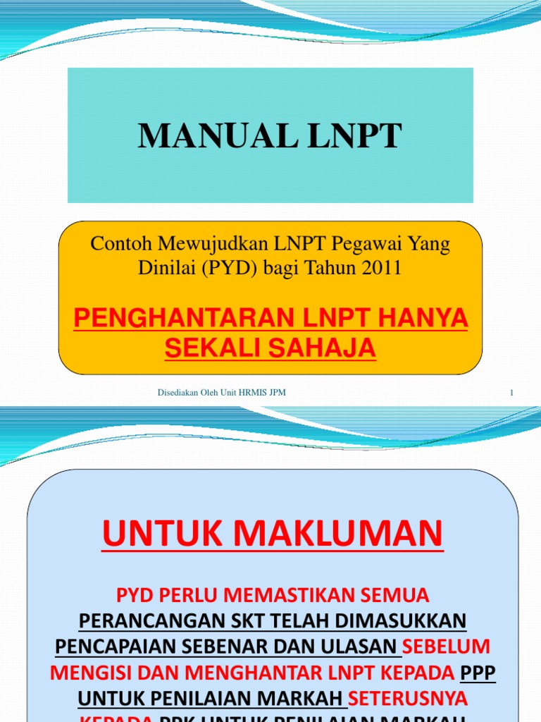 Manual Panduan Lnpt Hrmis Pdf