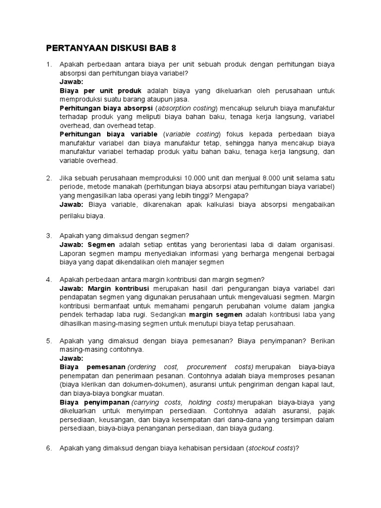 Pertanyaan Diskusi Bab 8 Akmen Docx