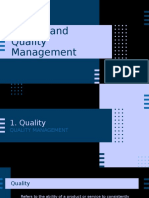 Quality Control and Quality Management