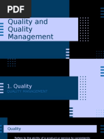 Quality Control and Quality Management