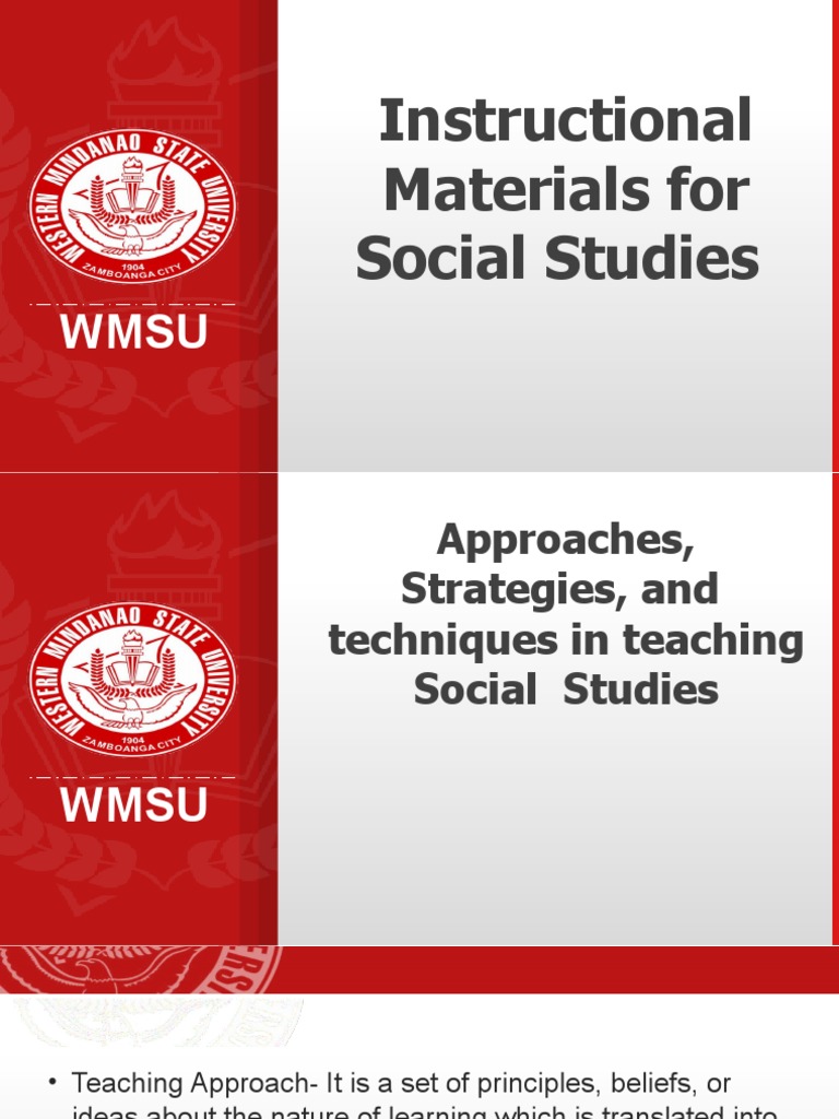 Instructional Materials For Social Studies PDF Reading