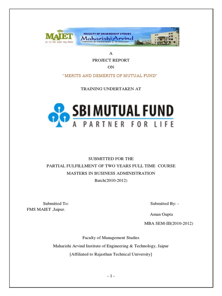 Sbi Mutual Fund PDF | PDF | Mutual Funds | Securities (Finance)