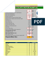 Calculated Motor Pump Size