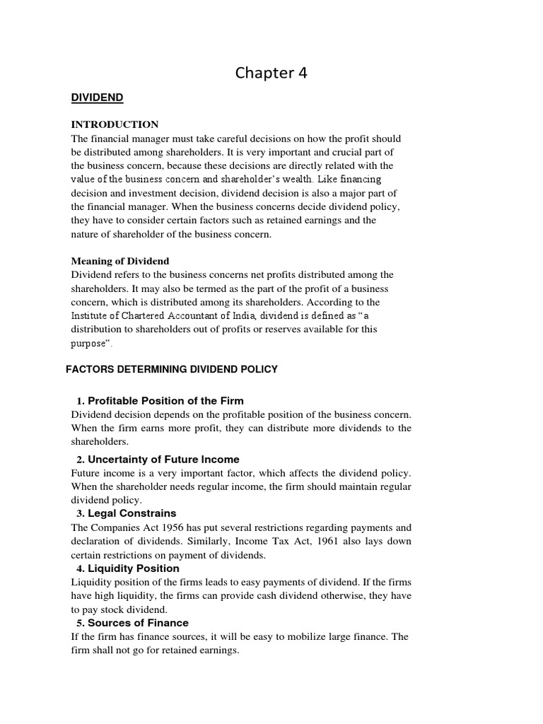 Understanding Dividend Decisions | PDF | Dividend | Stocks