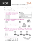 Math Olympiad Class 6 Sample Paper | PDF | Teaching Mathematics