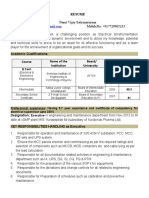 Career objective- To seek a challenging position as Electrical &Instrumentation -Maintenance Engineer in a dynamic environment...utilize my knowledge, potential and technical skills to prove to be an asset for its effective functioning and be a team .docx