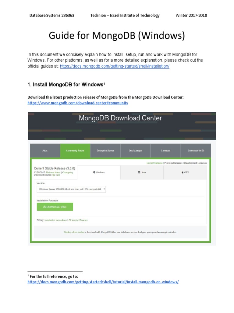 MongoDB Guide PDF PDF Mongo Db Command Line Interface