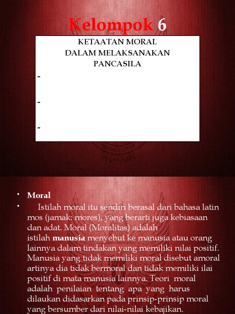 Pancasila Moral Pdf