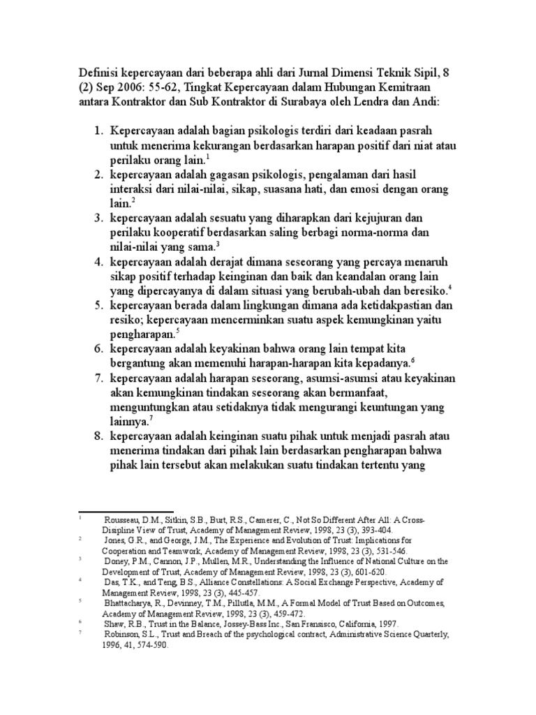 Definisi Kepercayaan Pdf